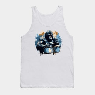 Gorilla playing drums Tank Top